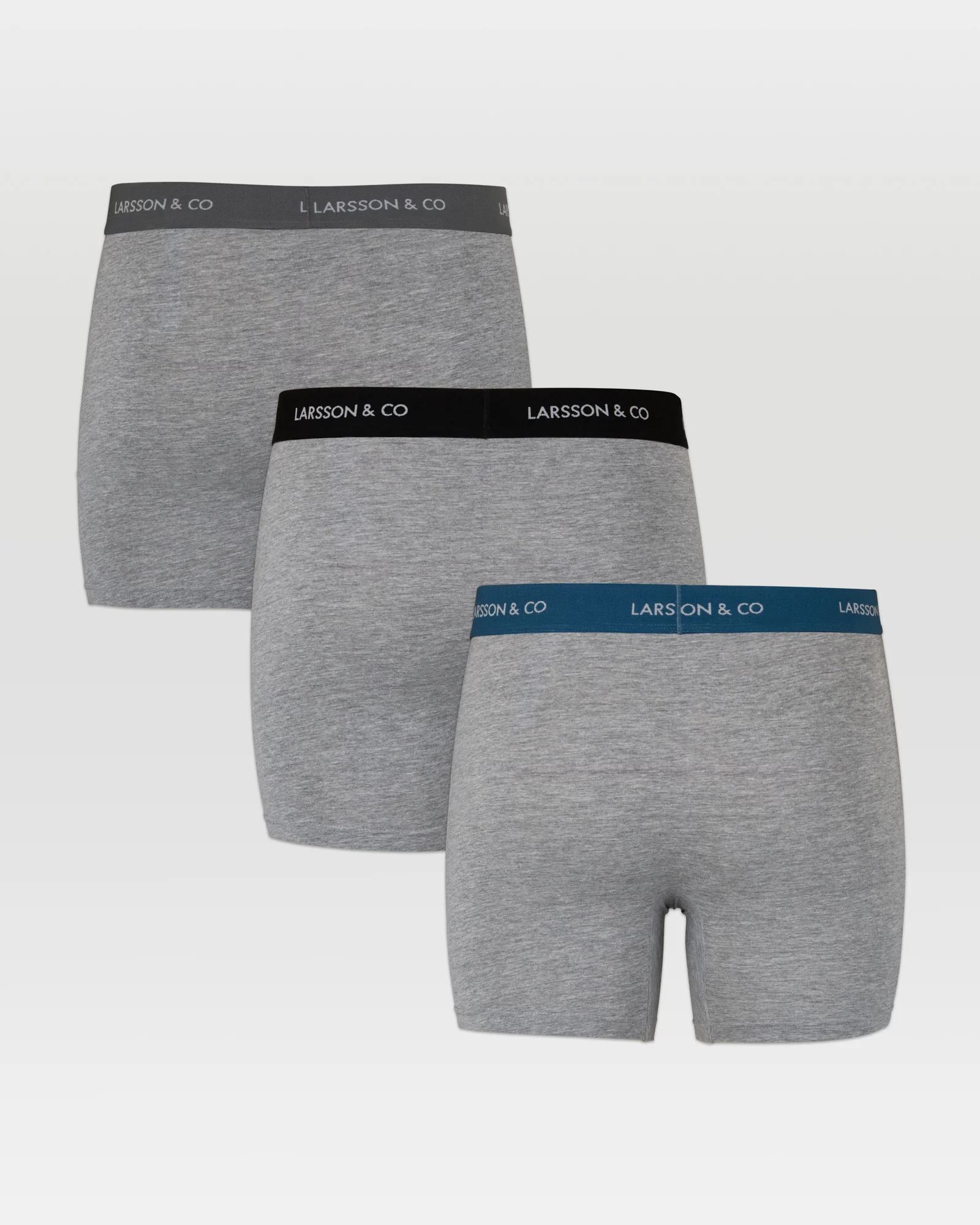 3 Pack Boxers In Grey Melange - Image 3