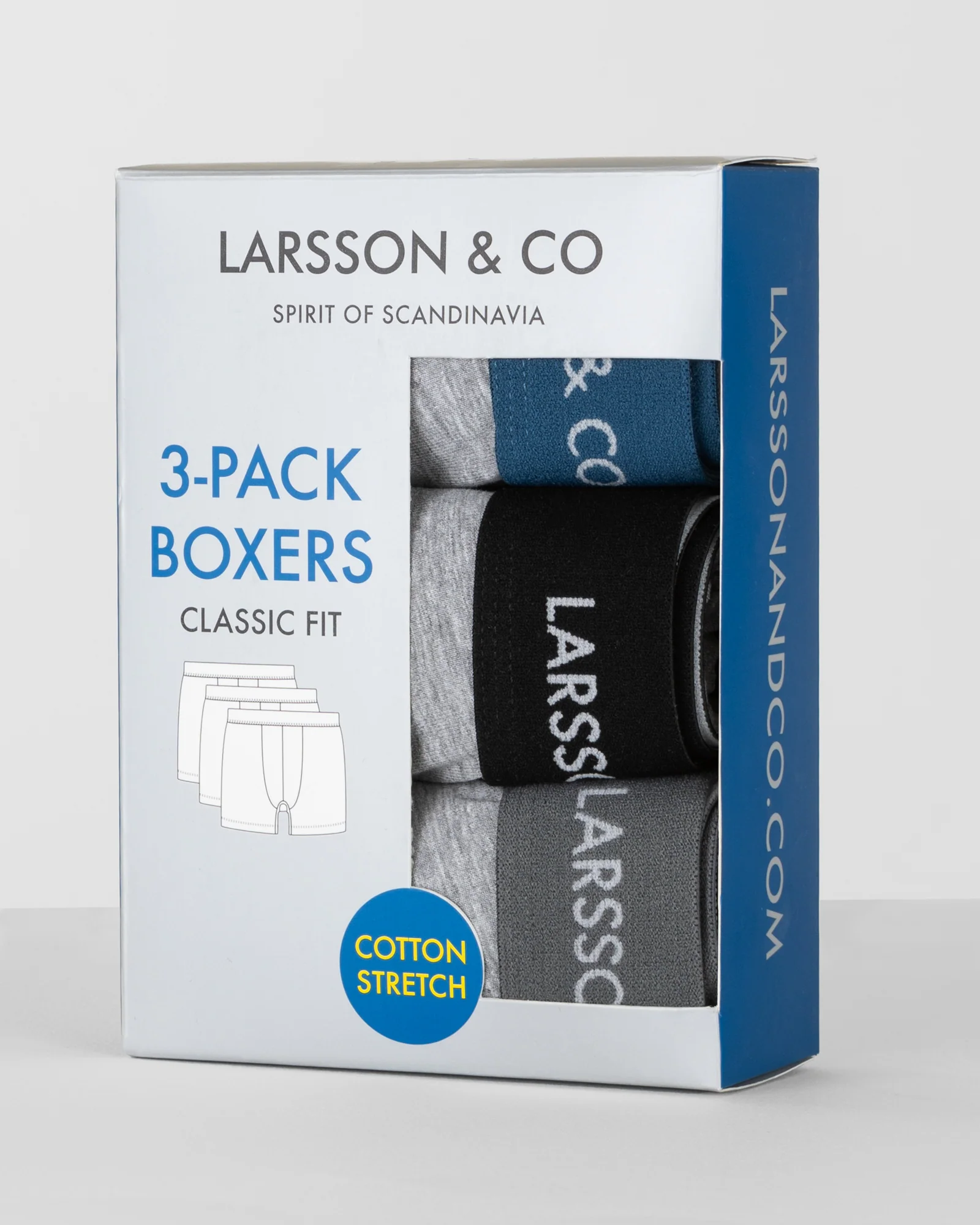 3 Pack Boxers In Grey Melange - Image 4