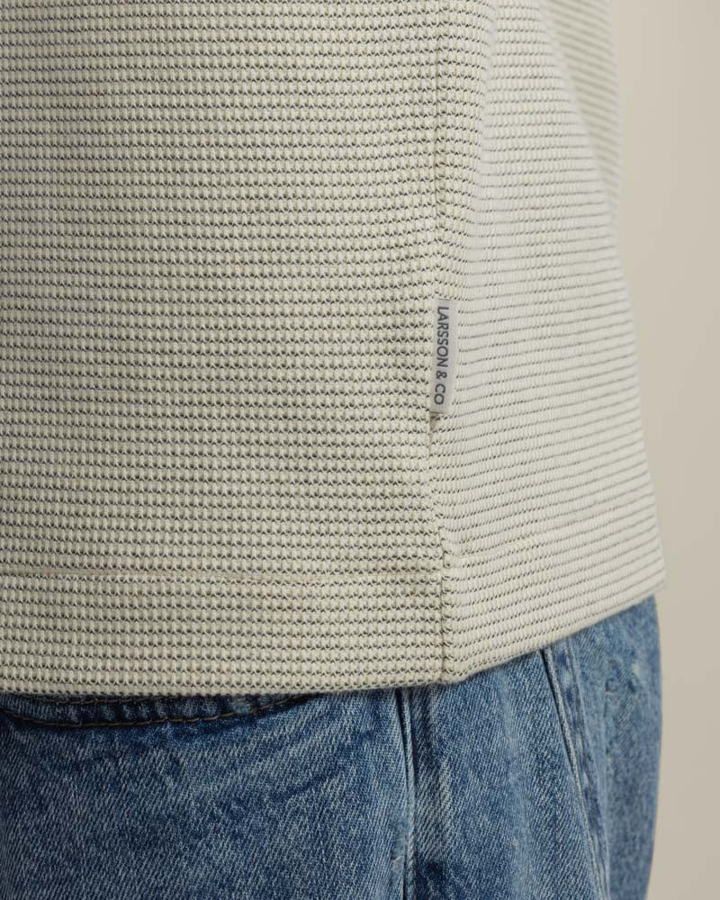 Aarhus - Textured Long Sleeve Polo Shirt - Image 7