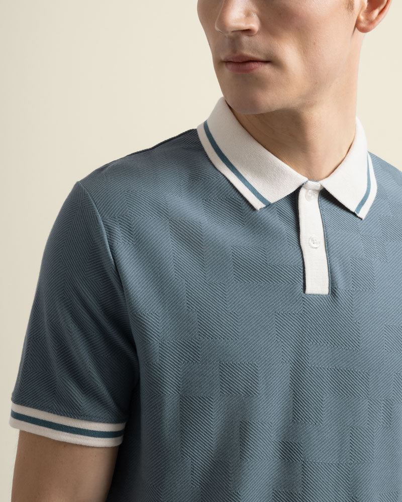 Anders - Geometric Jacquard Polo Shirt - Image 12