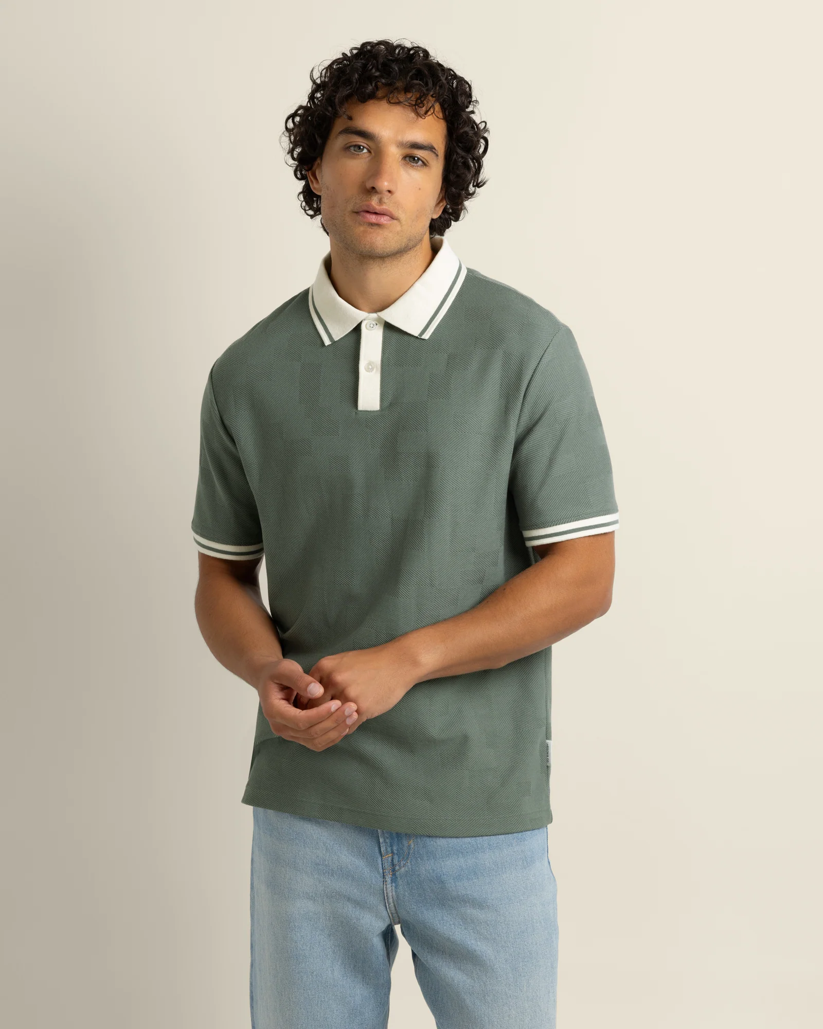 Anders - Geometric Jacquard Polo Shirt - Image 17