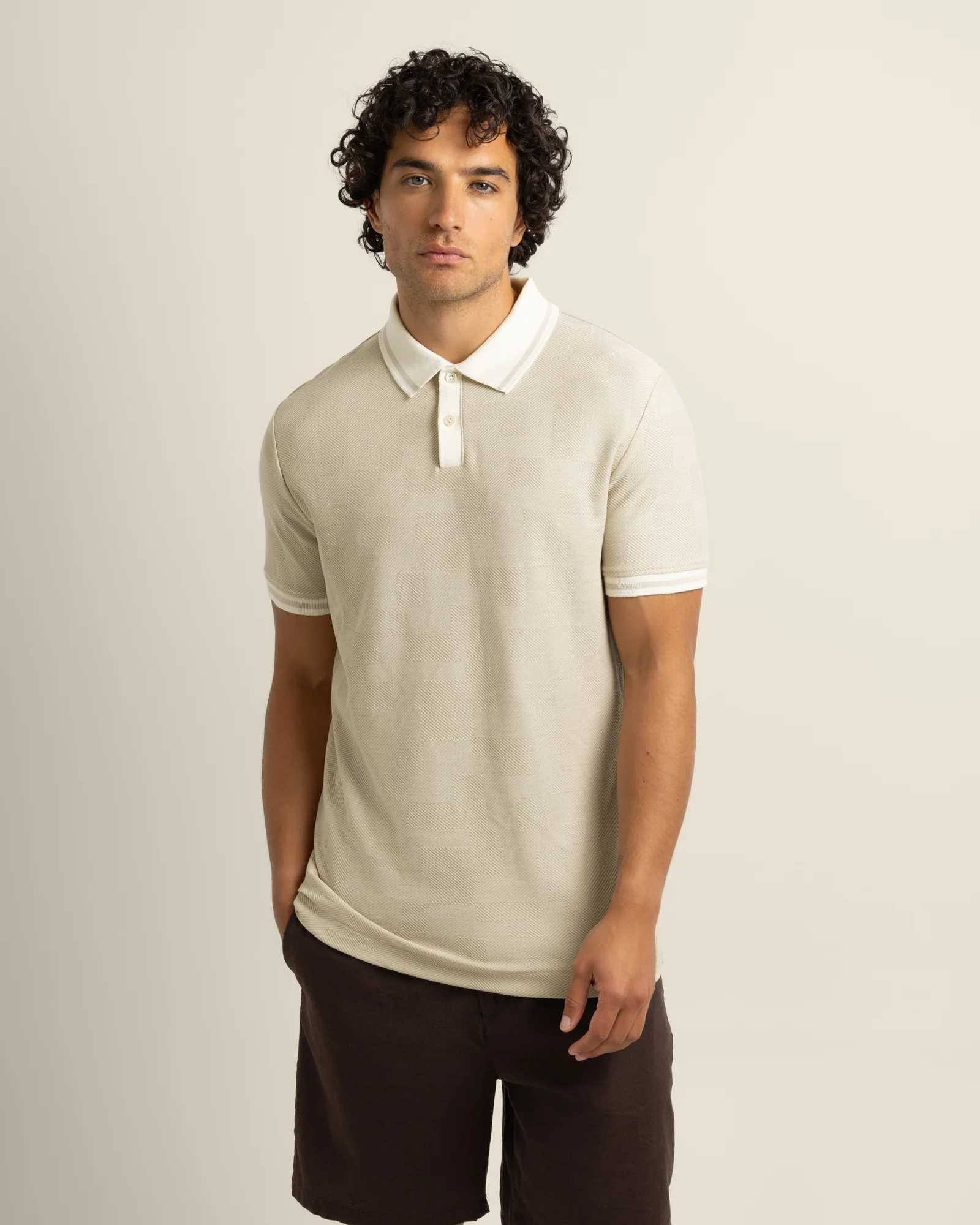 Anders - Geometric Jacquard Polo Shirt - Image 18