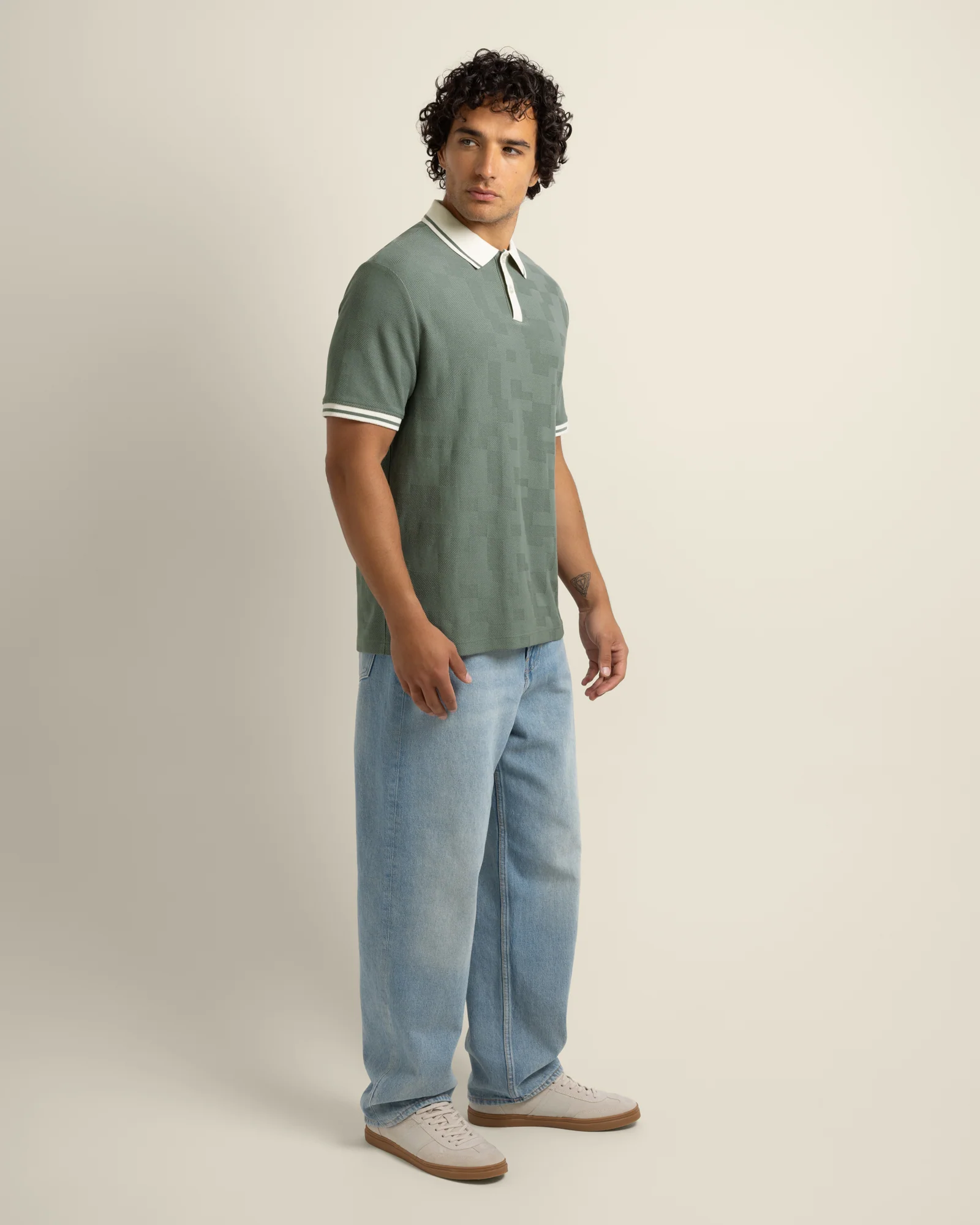 Anders - Geometric Jacquard Polo Shirt - Image 20