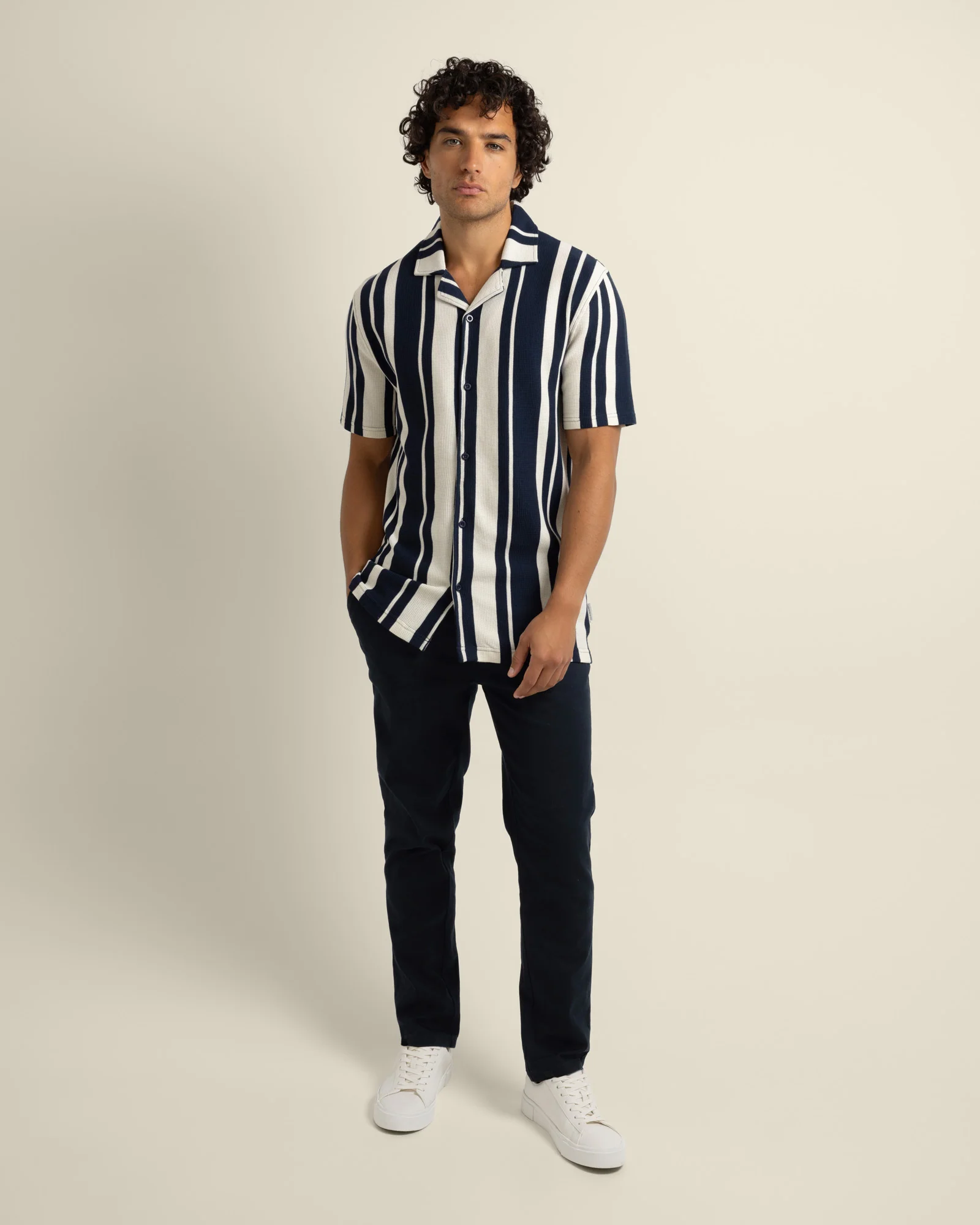 Anker - Waffle Stripe Short Sleeve Shirt - Image 7