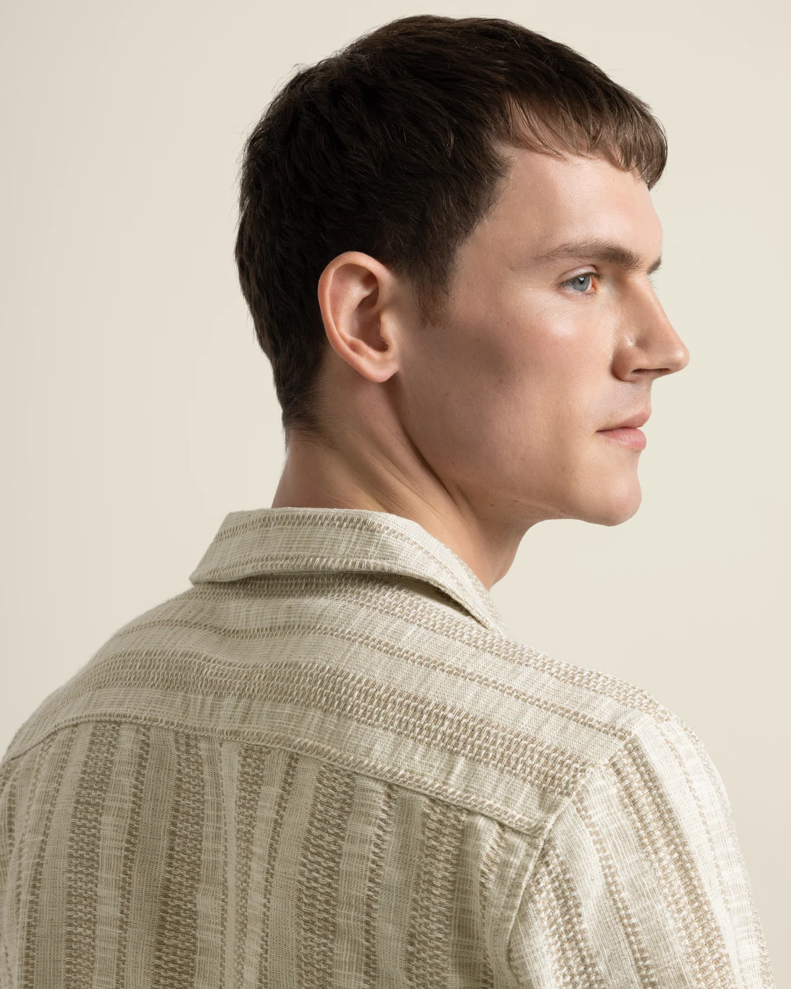 Aric - Jacquard Stripe Short Sleeve Shirt - Image 5