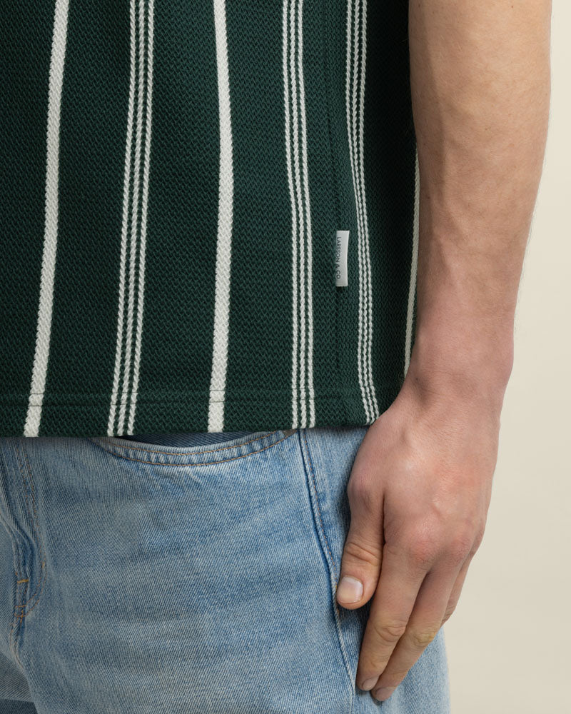 Bakken - Green Striped Polo Shirt - Image 5