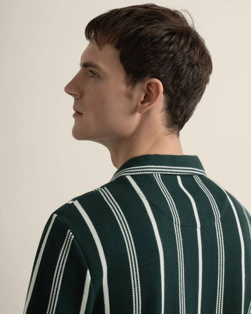 Bakken - Green Striped Polo Shirt - Image 8