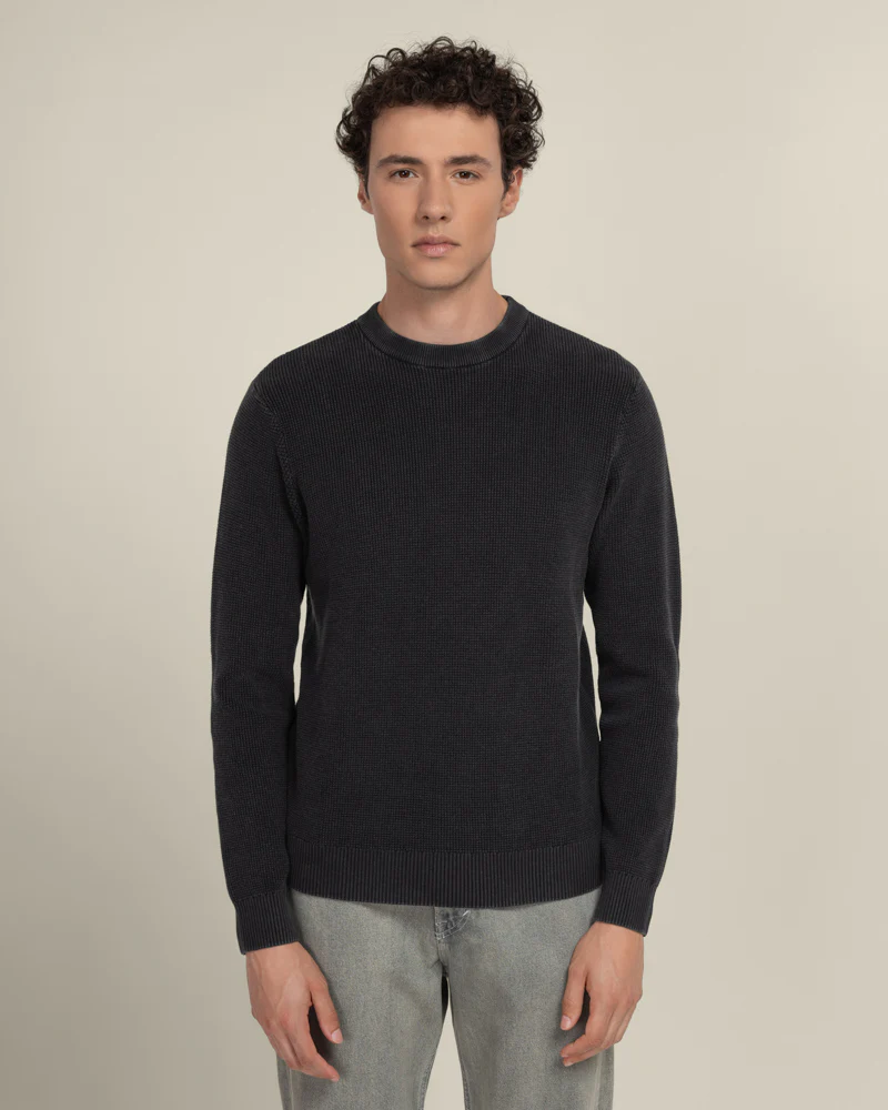 Berkelse - Vintage Wash Crew Neck Jumper - Image 3