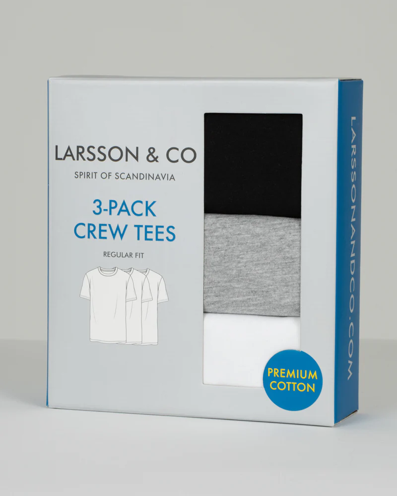 Black, Grey & White 3 Pack Short Sleeve T-Shirts - Image 6