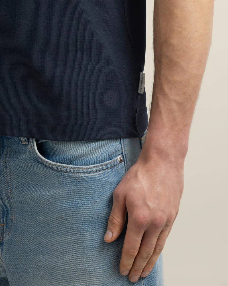 Broder - Rib Polo Shirt With Tonal Tipping - Image 10