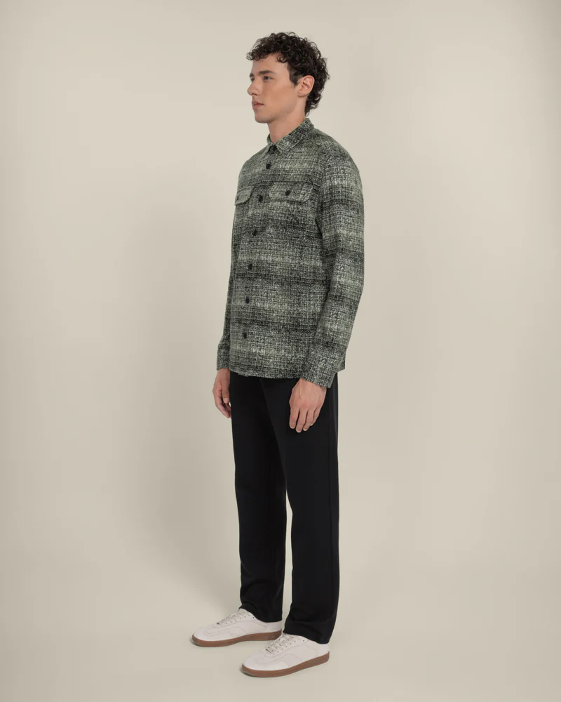 Dragor - Shadow Check Jersey Casual Overshirt - Image 16