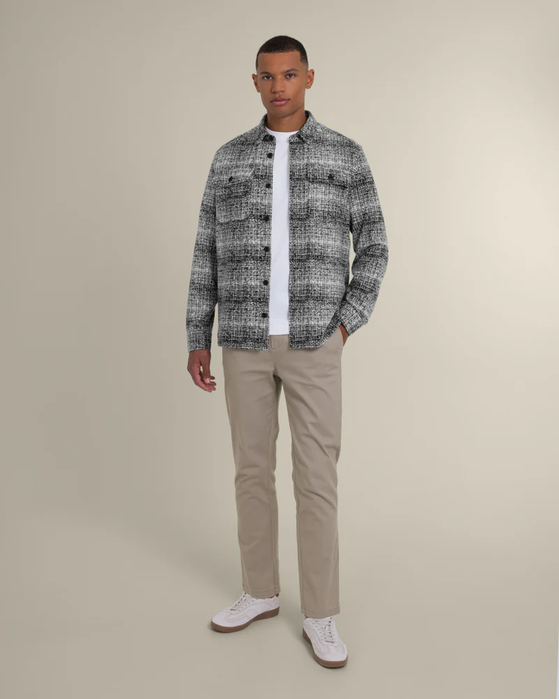 Dragor - Shadow Check Jersey Casual Overshirt - Image 5