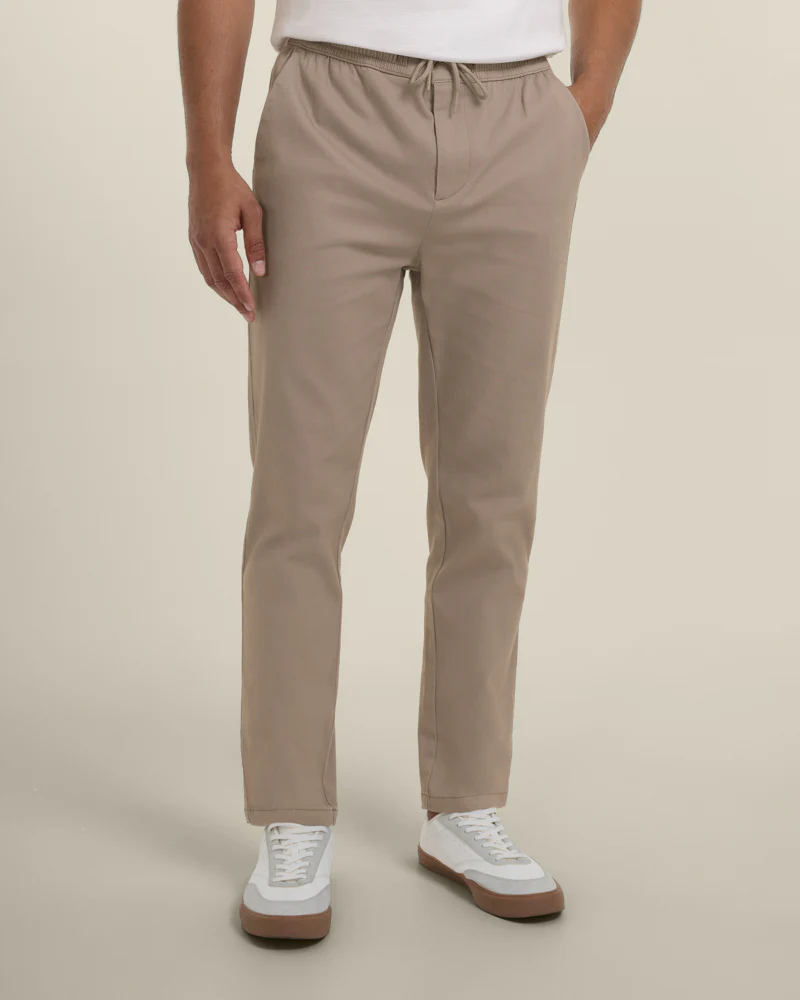 Drawstring Waist Slim Fit Chino Trouser - Image 3