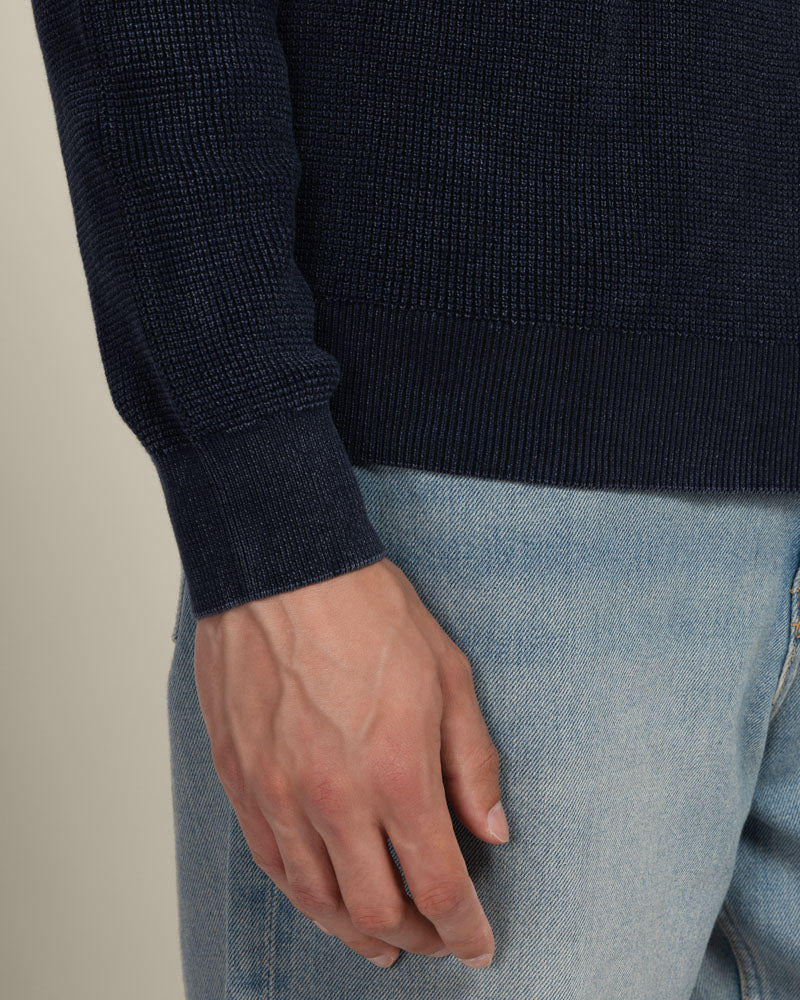Gaerum - Vintage Wash Long Sleeve Polo Shirt - Image 12