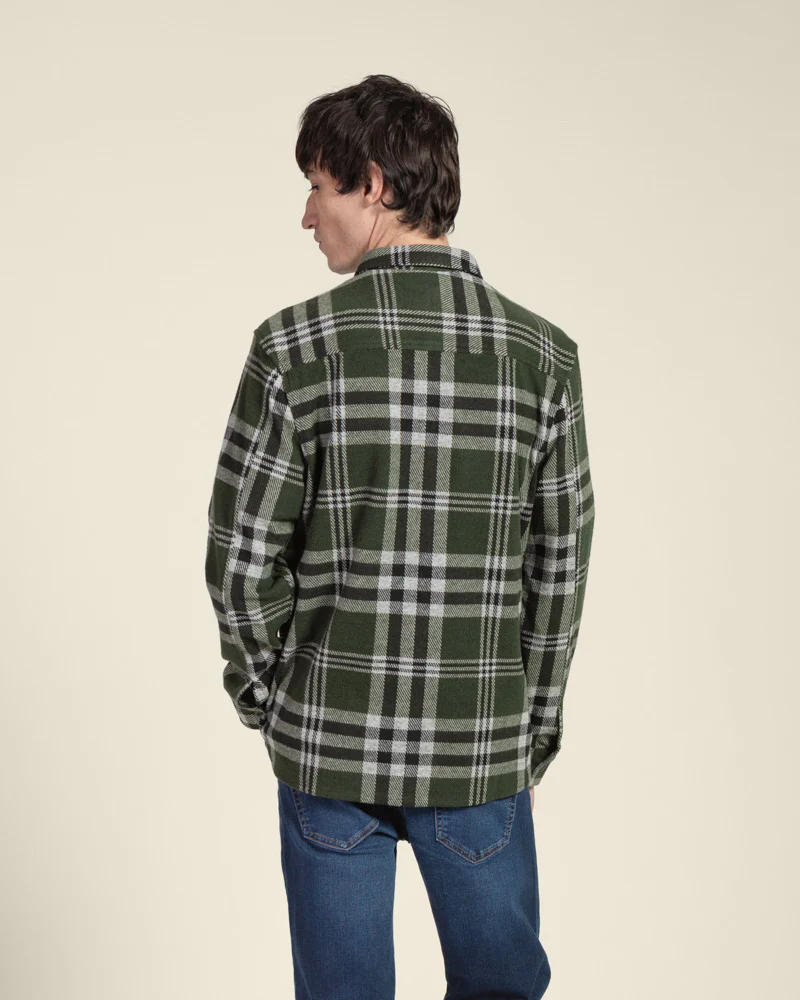 Green Check Jersey Casual Overshirt - Image 6