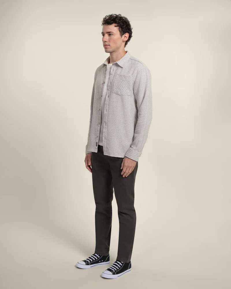 Grey Textured Overshirt - Image 5