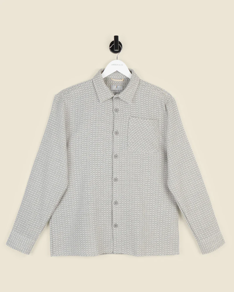 Grey Textured Overshirt - Image 7