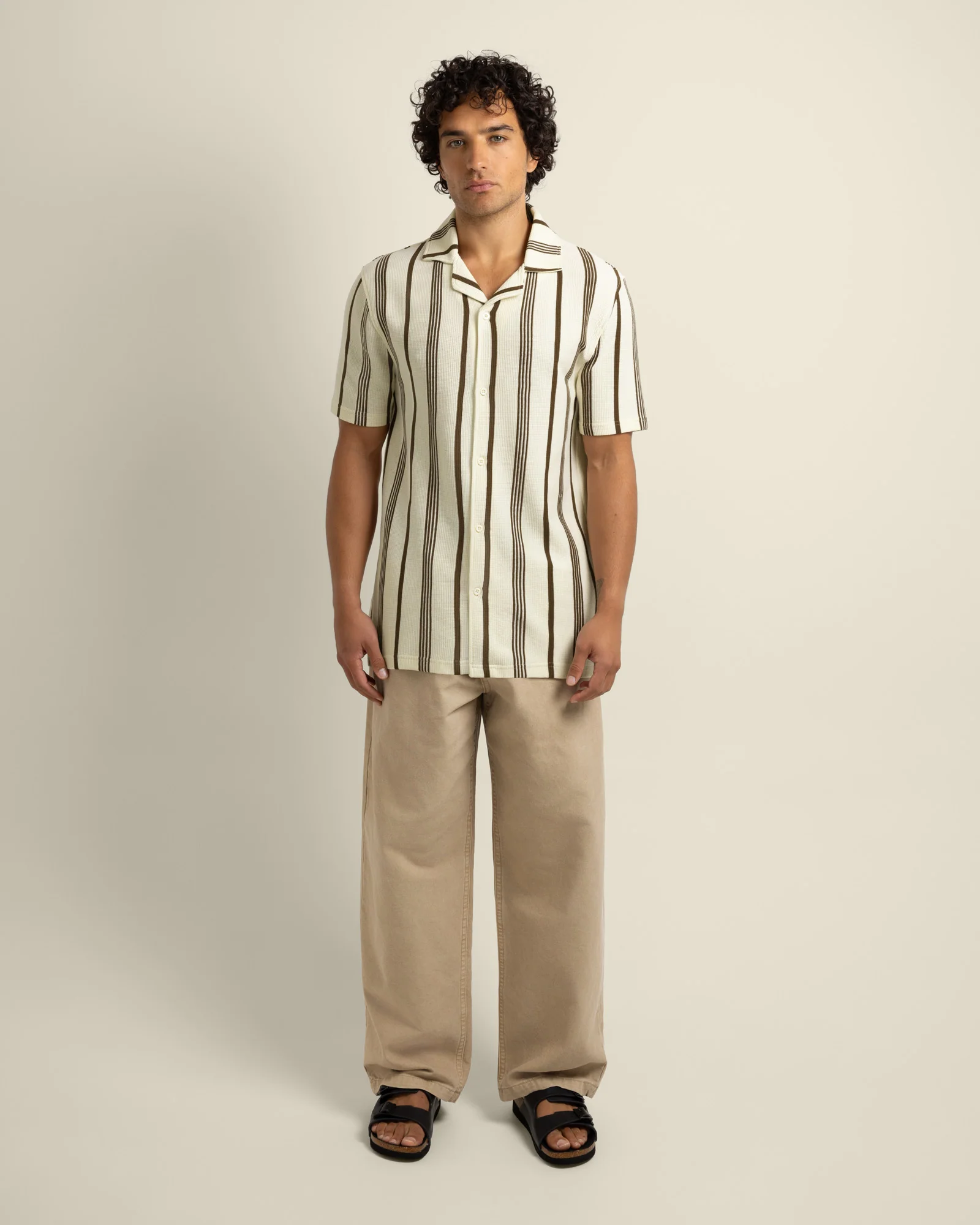 Hannes - Waffle Stripe Short Sleeve Shirt - Image 13
