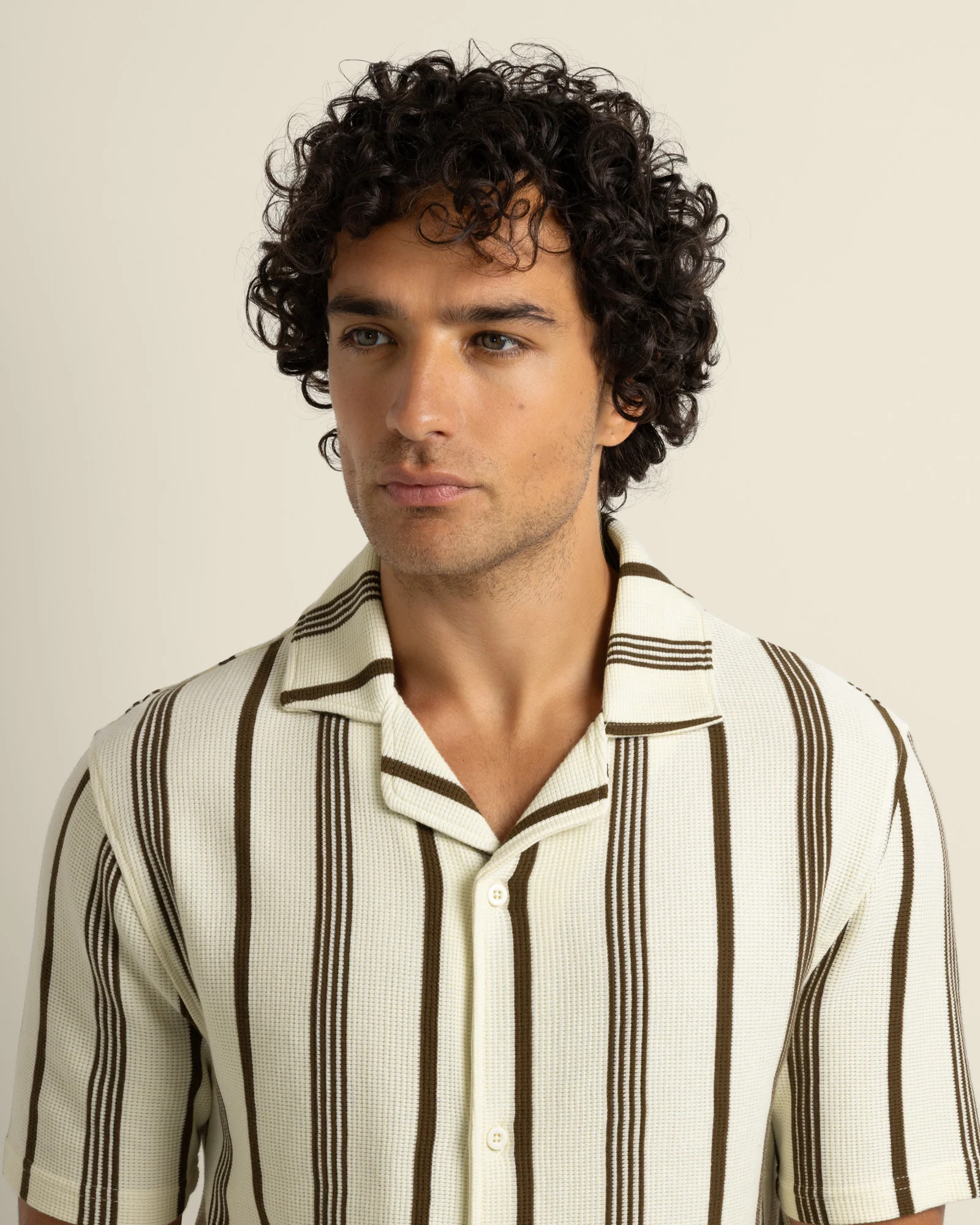 Hannes - Waffle Stripe Short Sleeve Shirt - Image 14