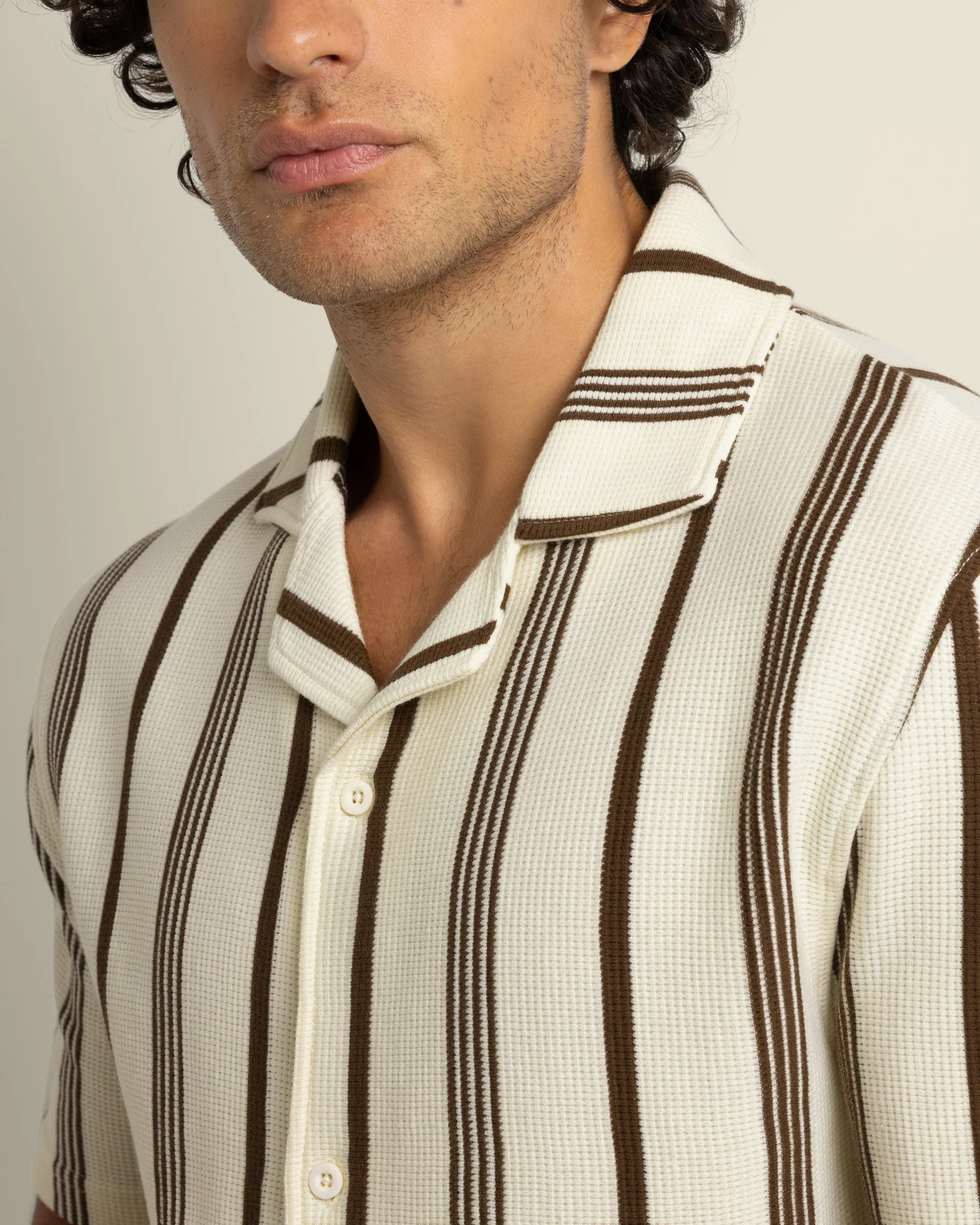 Hannes - Waffle Stripe Short Sleeve Shirt - Image 15