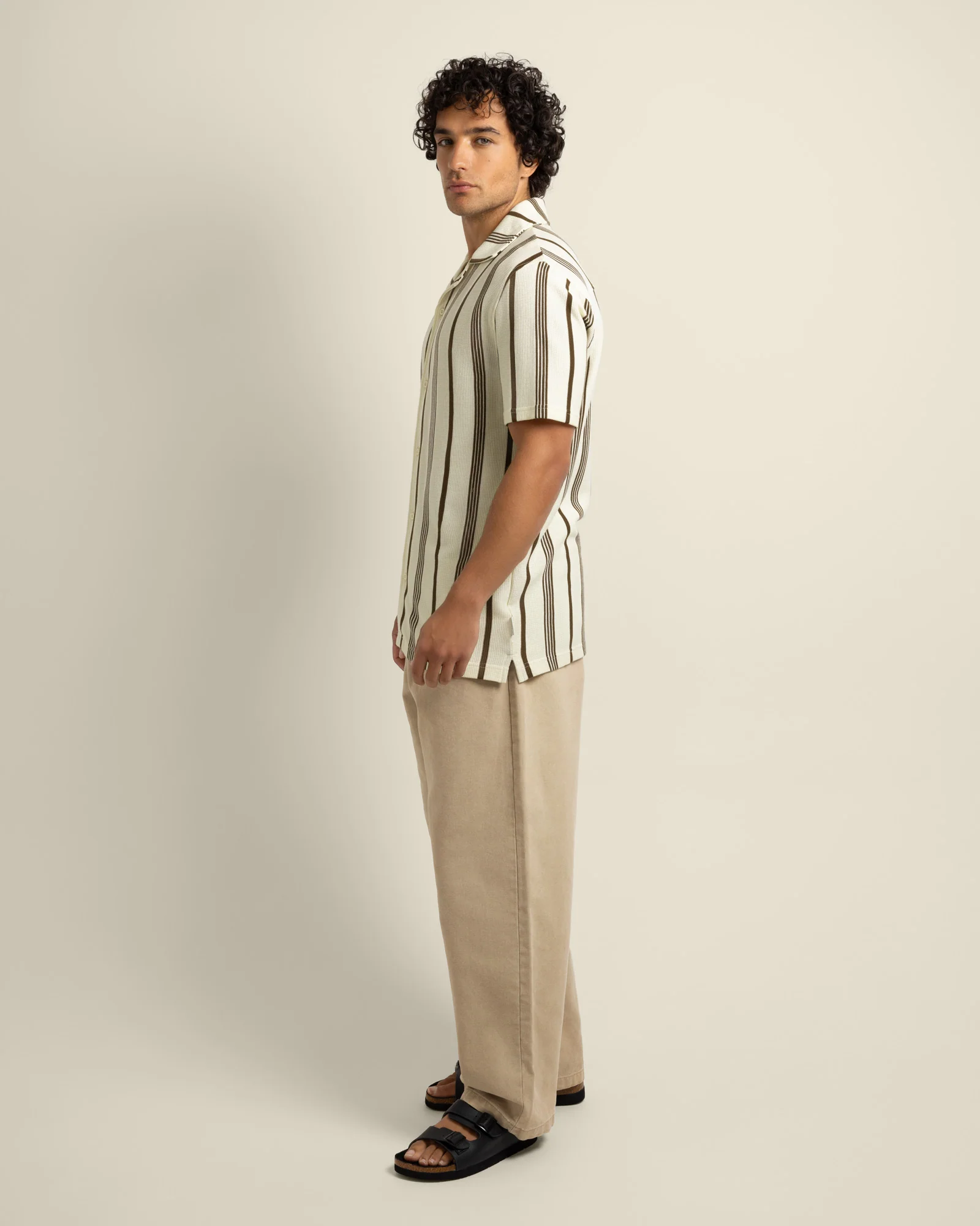 Hannes - Waffle Stripe Short Sleeve Shirt - Image 17