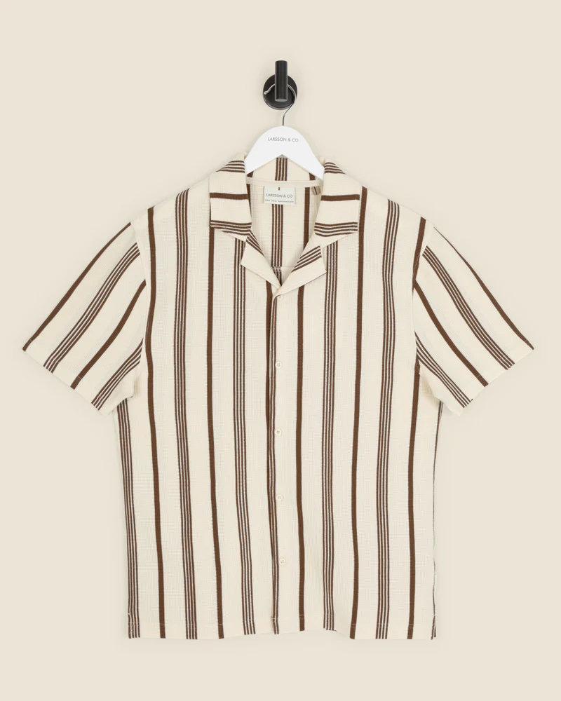 Hannes - Waffle Stripe Short Sleeve Shirt - Image 20