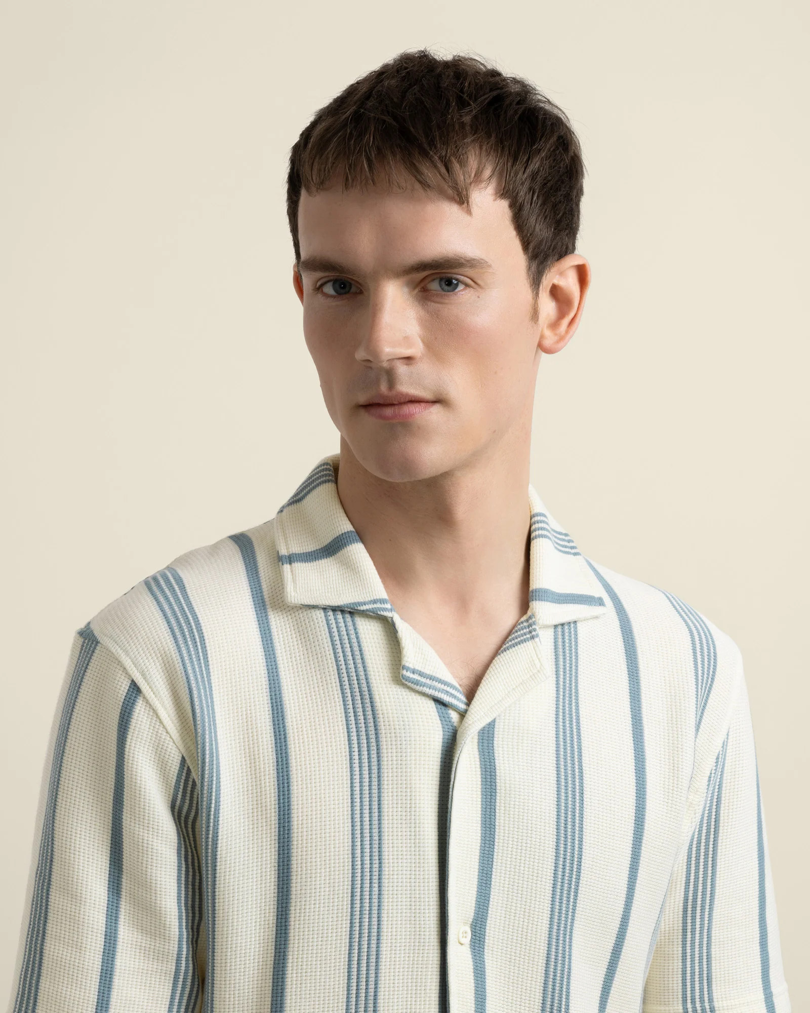 Hannes - Waffle Stripe Short Sleeve Shirt - Image 25