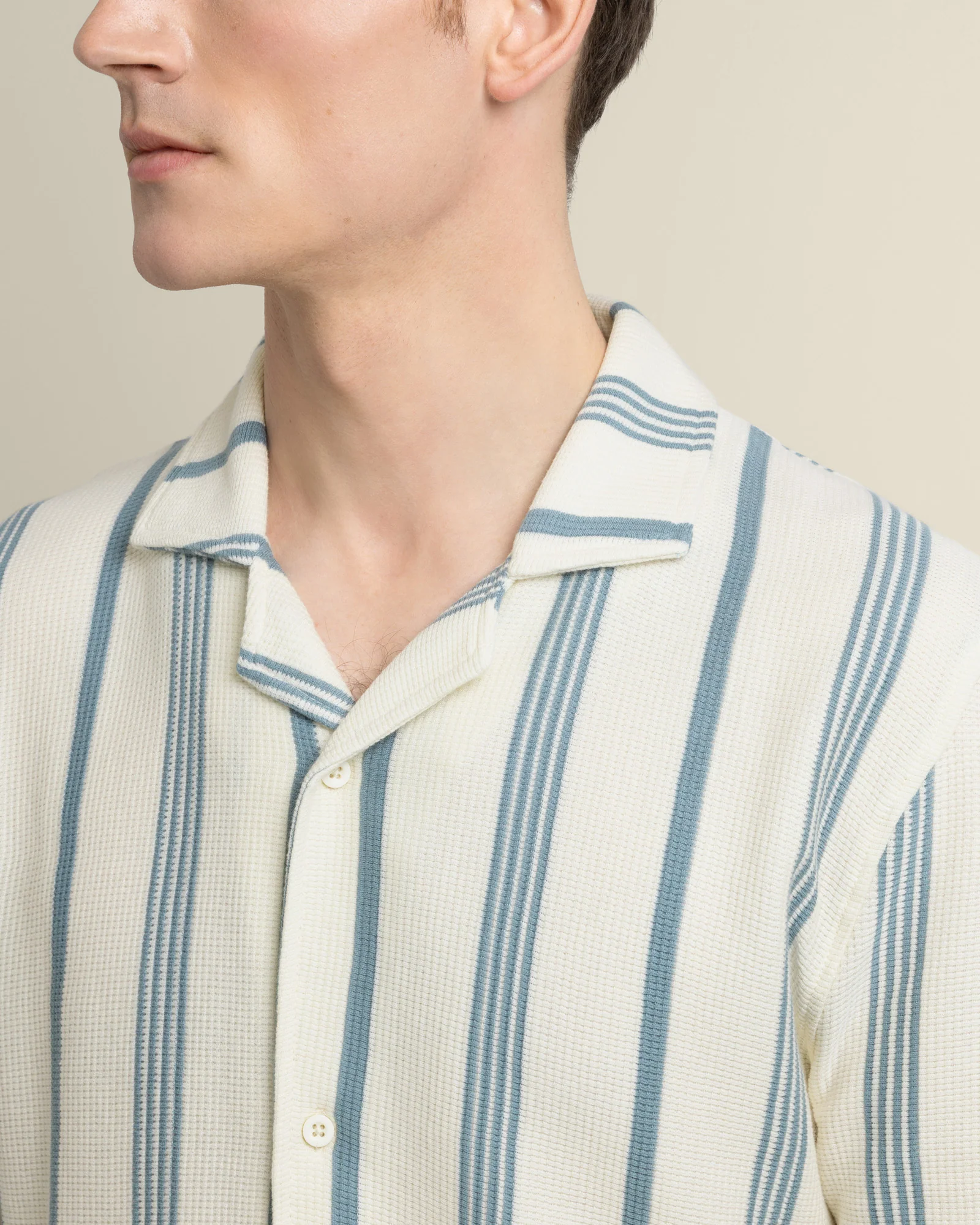 Hannes - Waffle Stripe Short Sleeve Shirt - Image 26