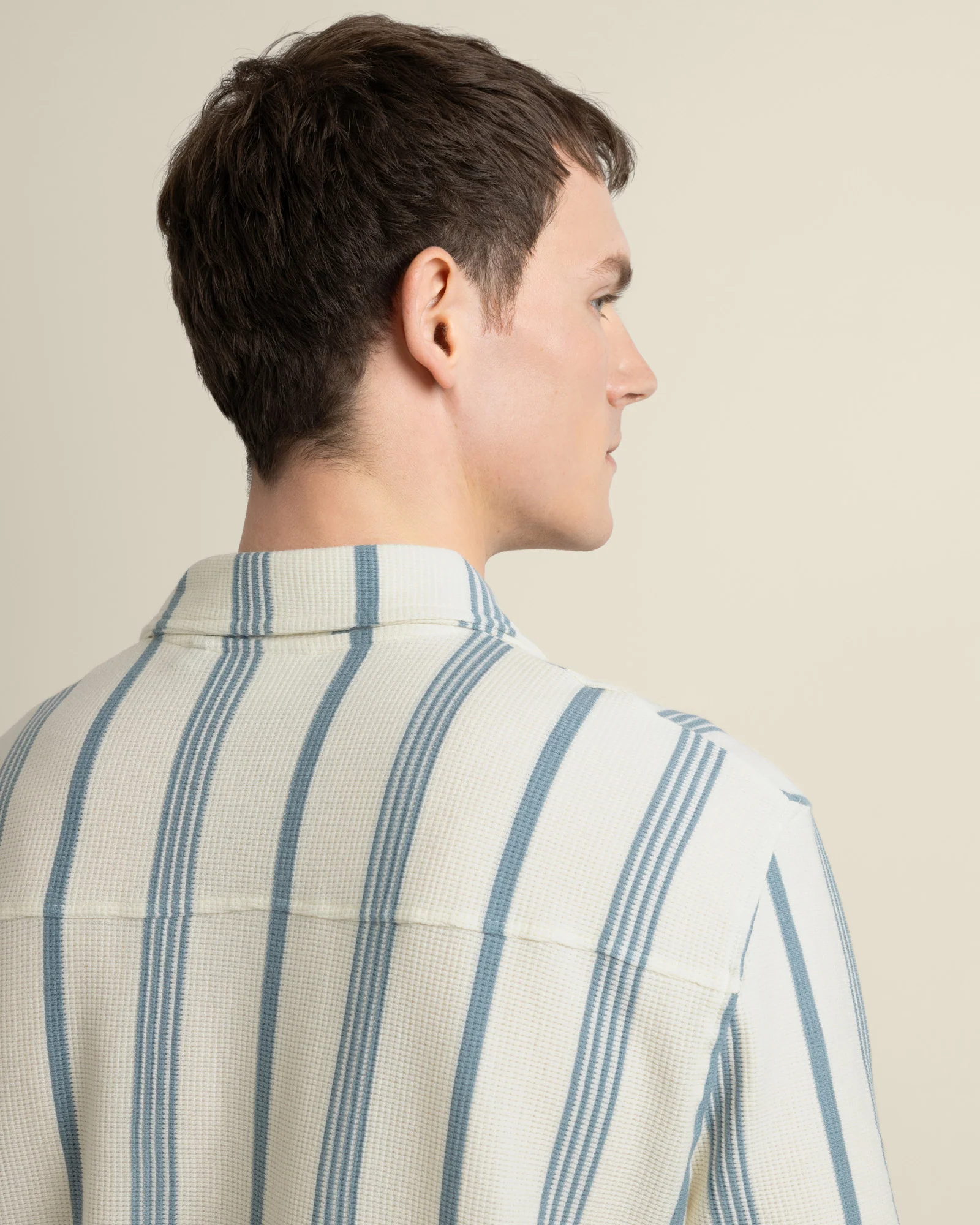 Hannes - Waffle Stripe Short Sleeve Shirt - Image 30