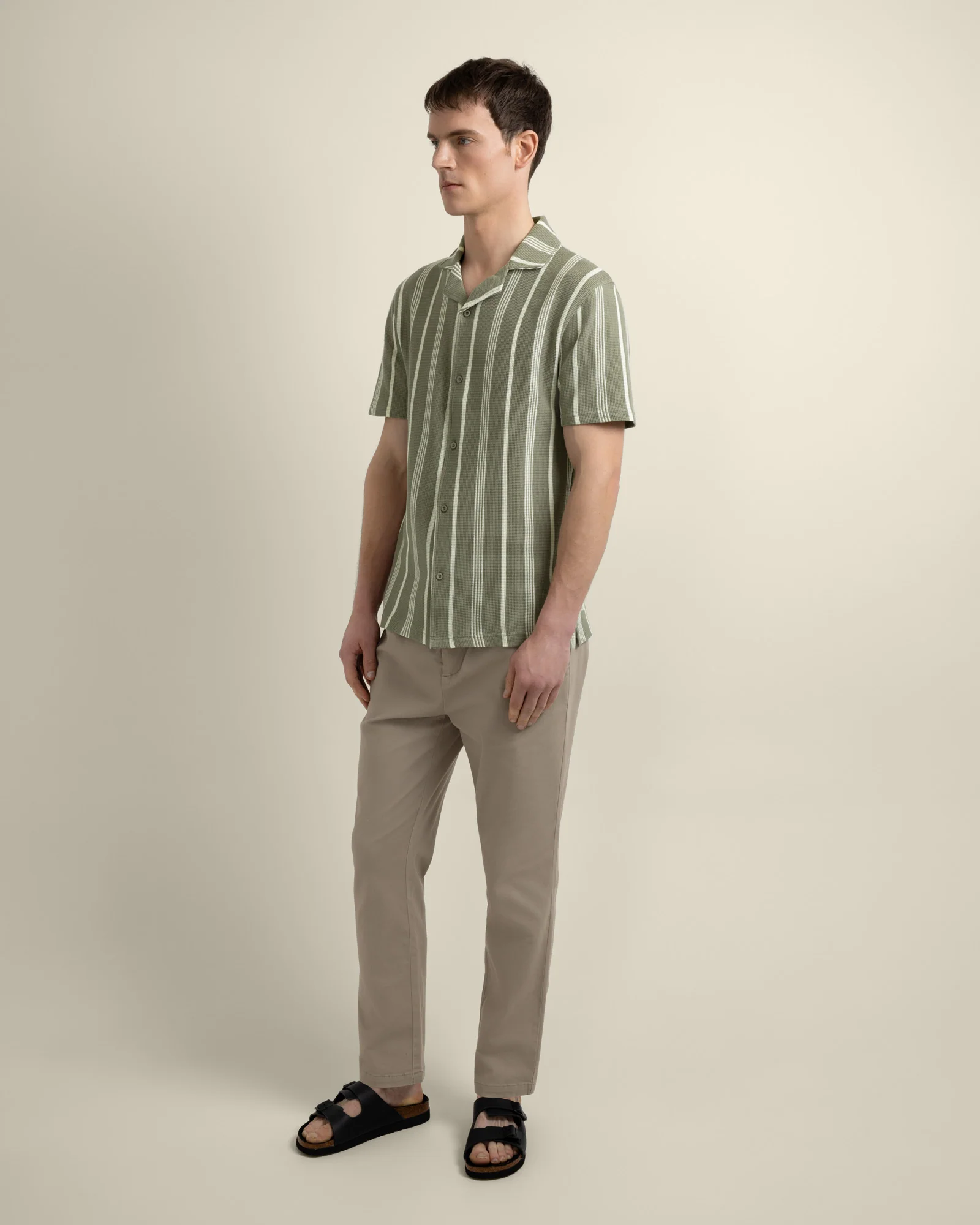 Hannes - Waffle Stripe Short Sleeve Shirt - Image 6