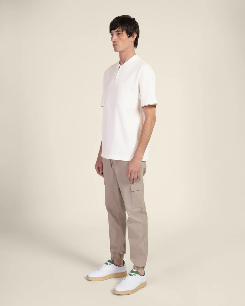 Heavy T-Shirt With Baseball Collar - Image 18