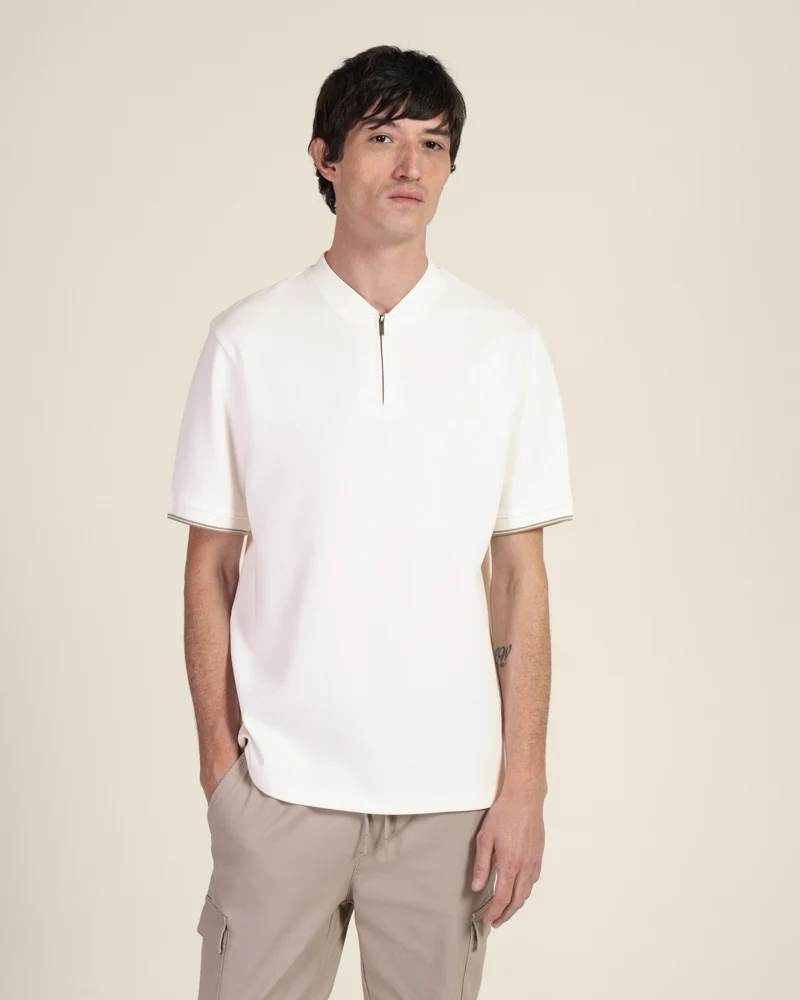 Heavy T-Shirt With Baseball Collar - Image 22