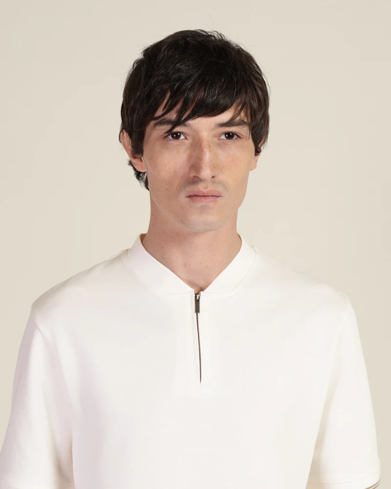 Heavy T-Shirt With Baseball Collar - Image 24