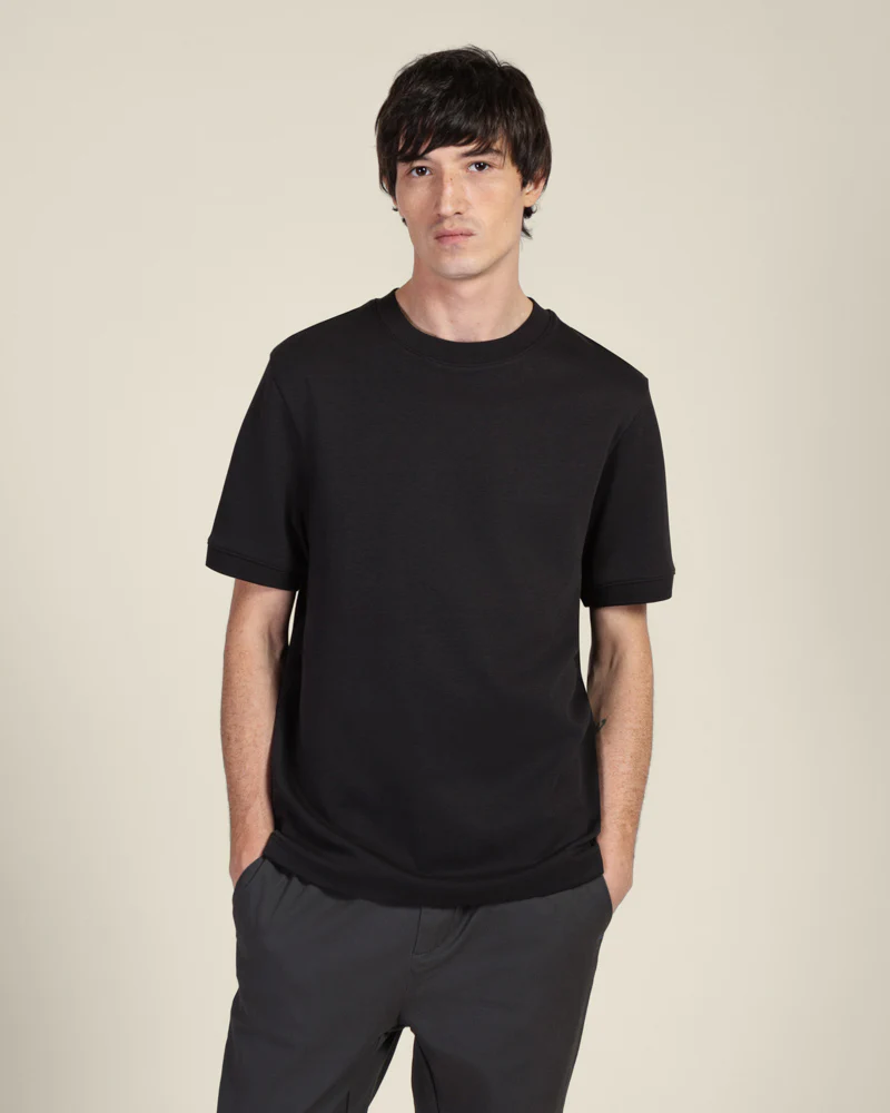 Heavy T-Shirt With Ribbed Details - Image 3