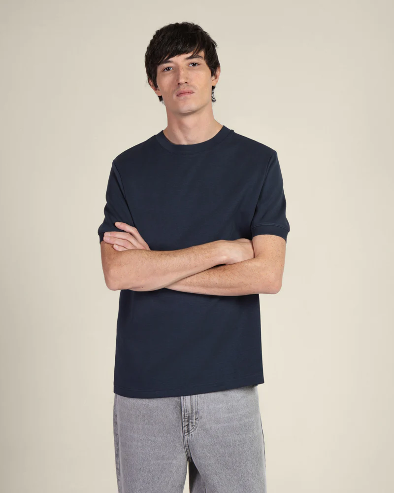 Heavy T-Shirt With Ribbed Details - Image 7