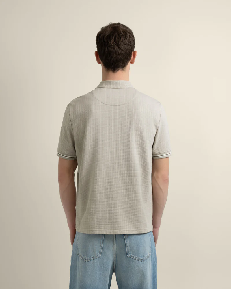 Helsing - Grid Jacquard Polo Shirt - Image 16