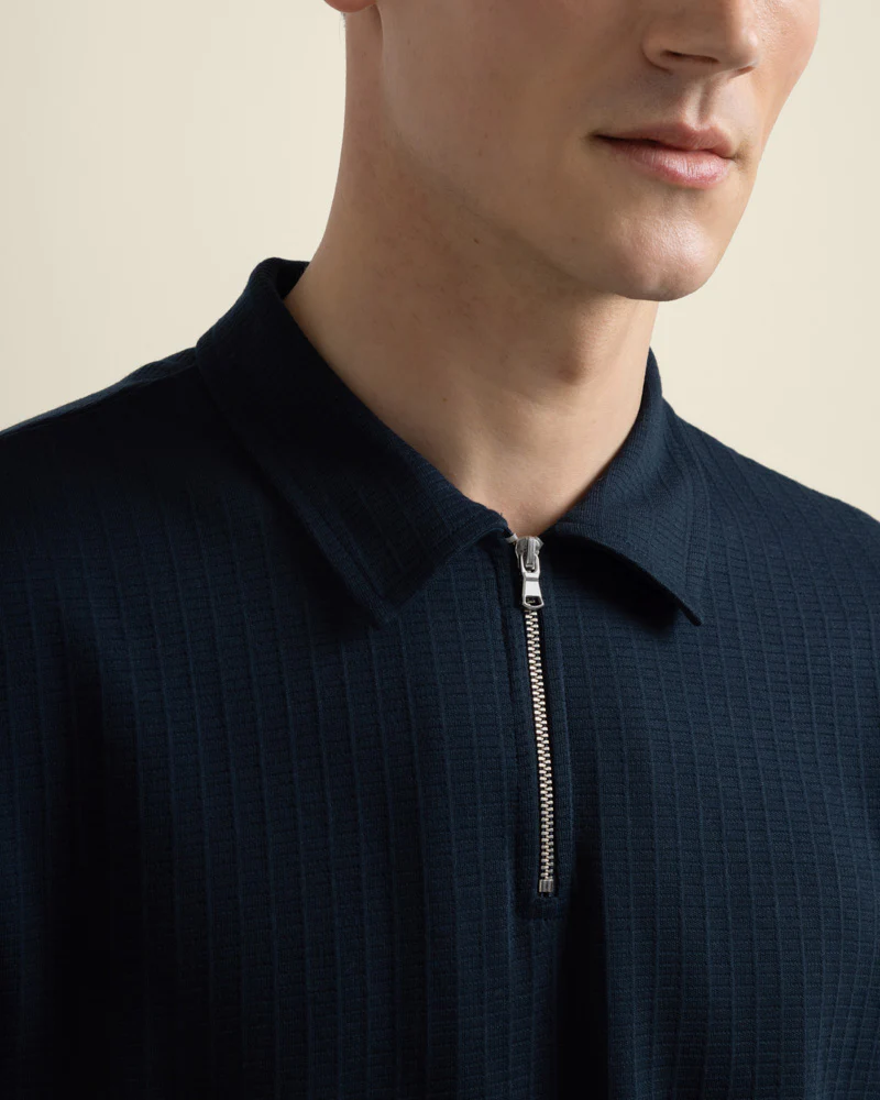 Helsing - Grid Jacquard Polo Shirt - Image 4