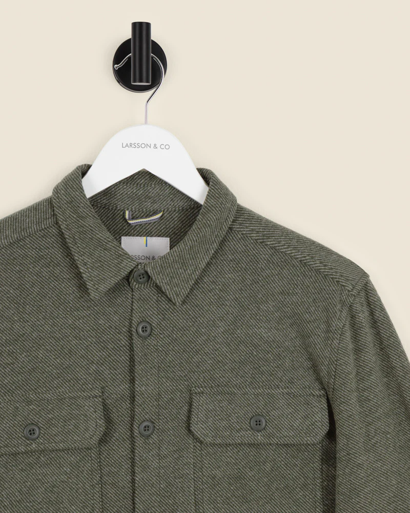 Herringbone Jersey Casual Overshirt - Image 16
