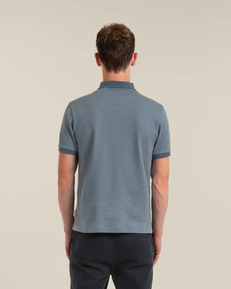 Jarell - Two Tone Jacquard Polo Shirt - Image 5