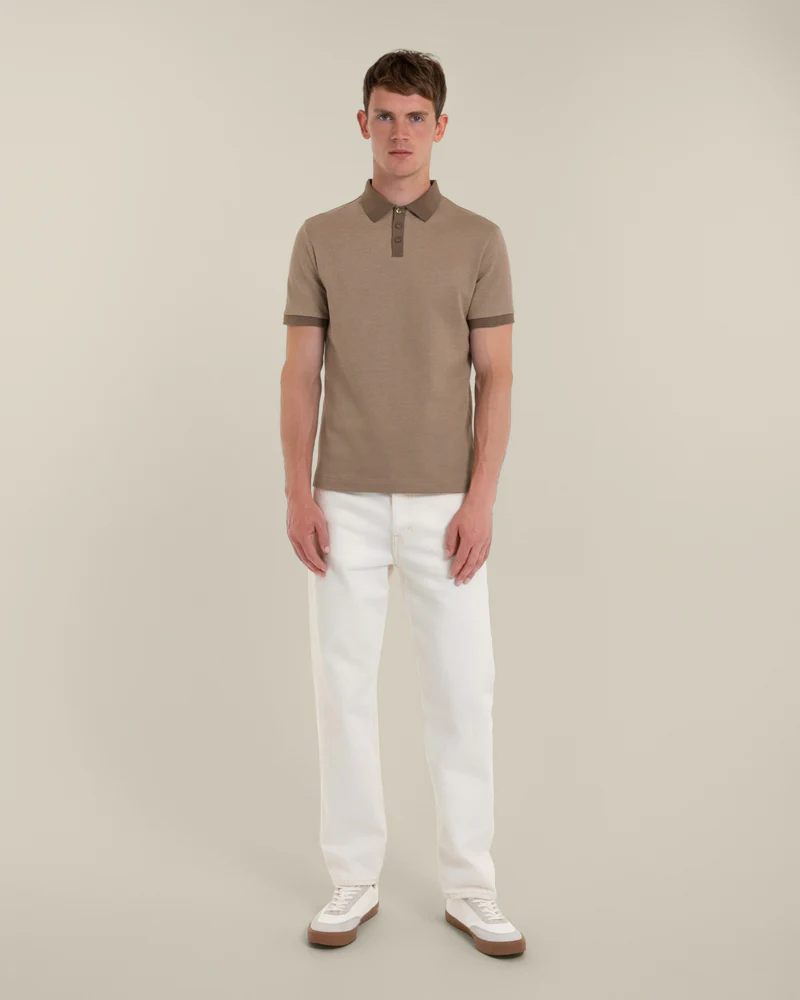 Jarell - Two Tone Jacquard Polo Shirt - Image 7