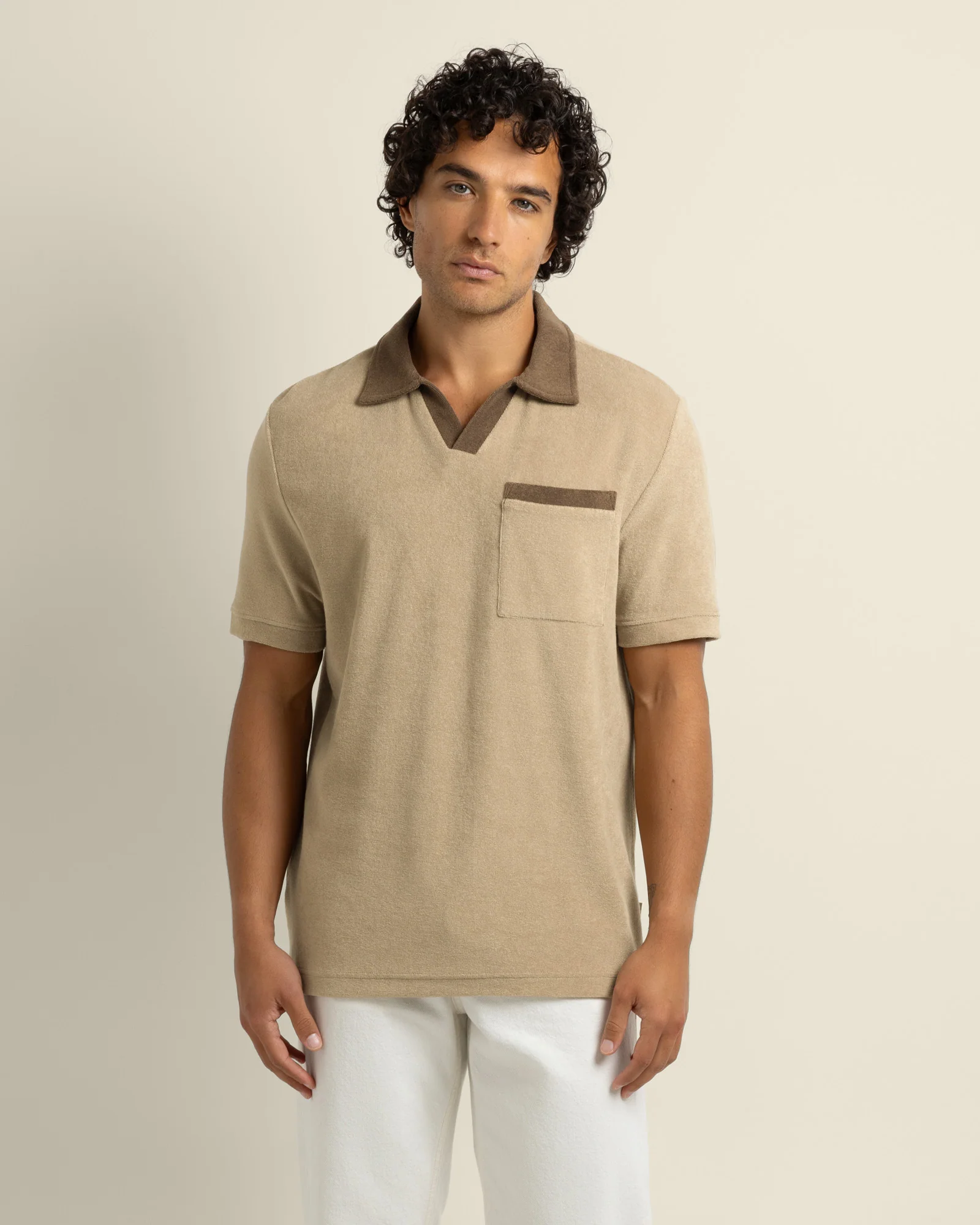 Jesper - Terry Resort Collar Polo Shirt - Image 8