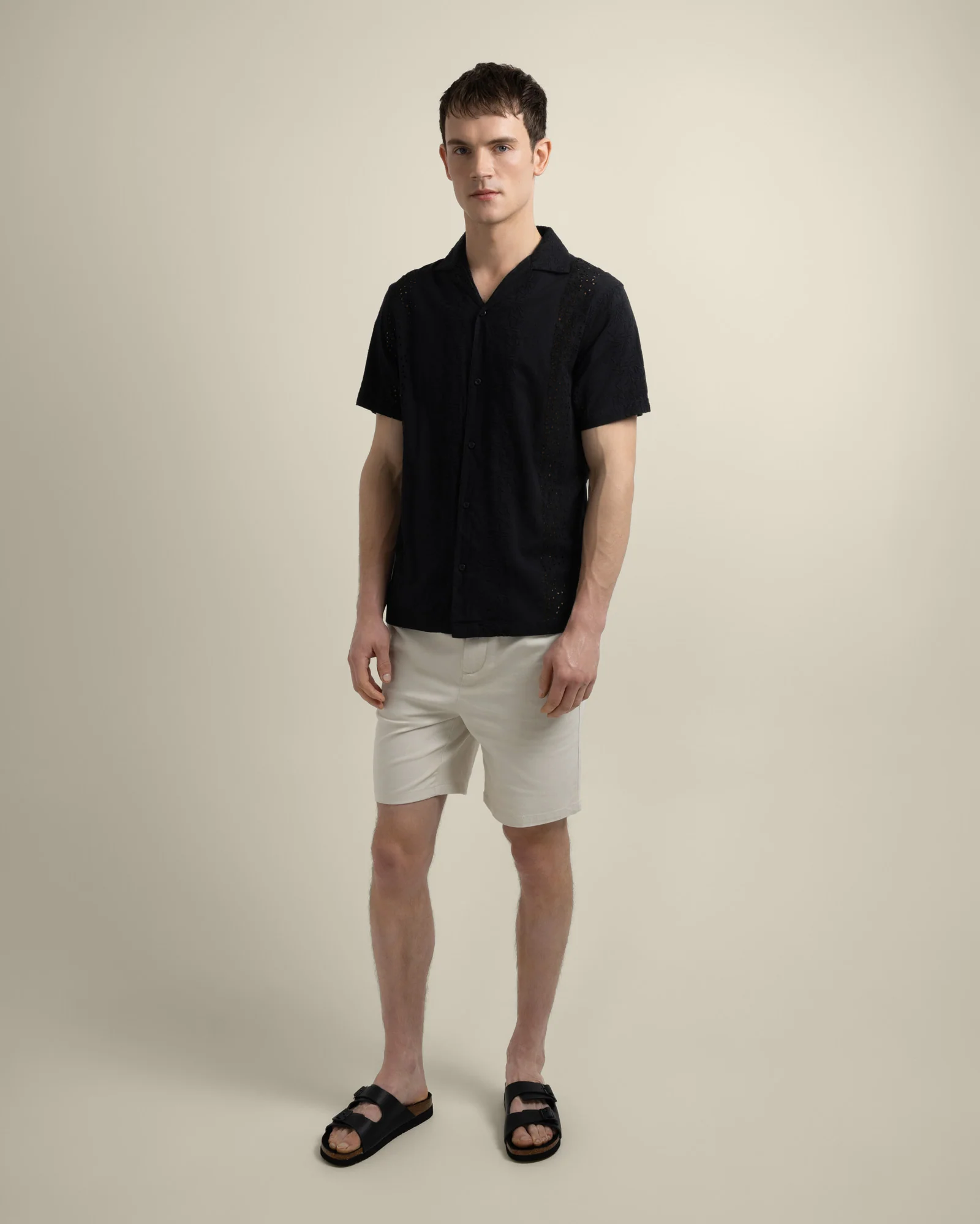 Kari - Leaf Embossed Short Sleeve Shirt - Image 2