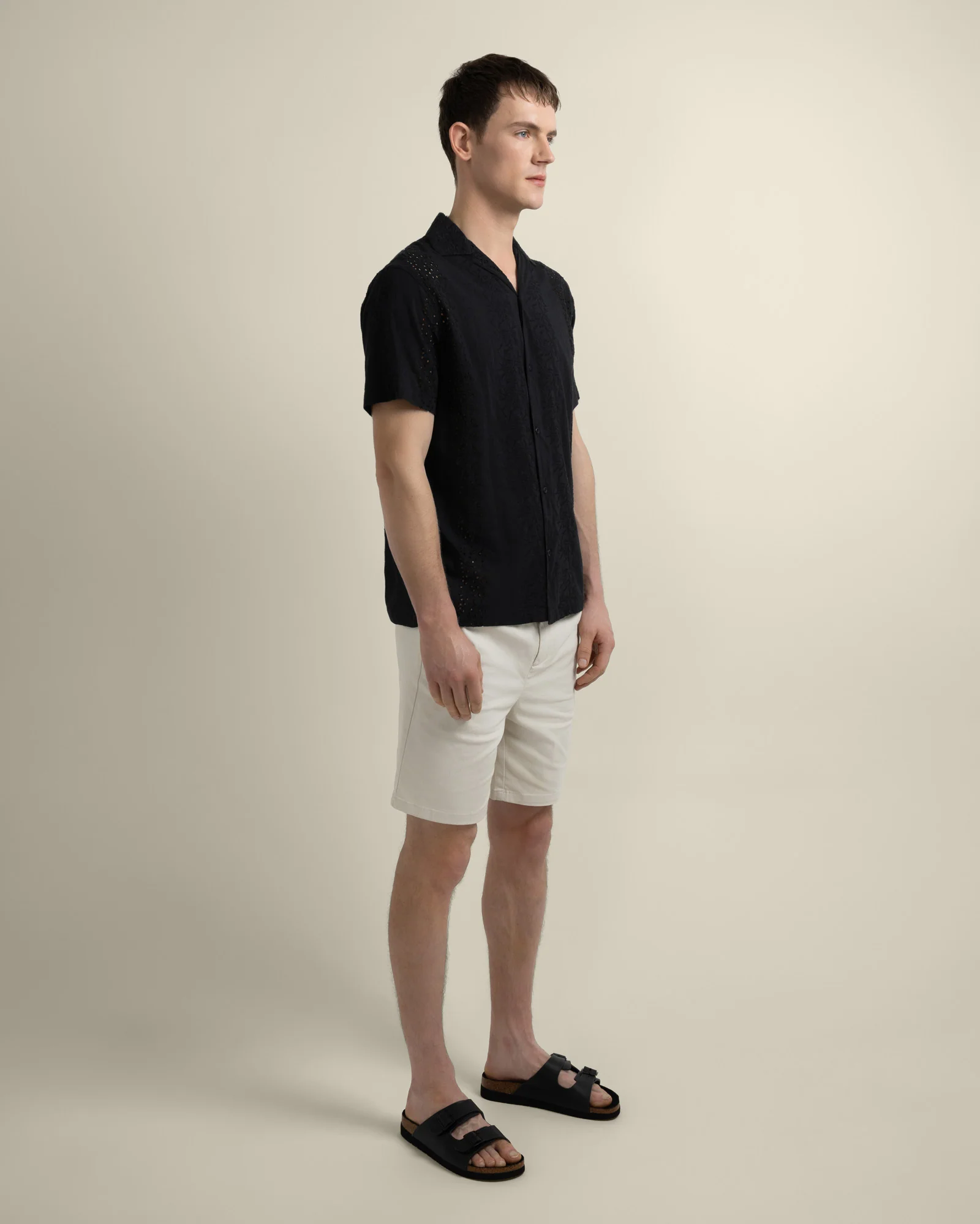 Kari - Leaf Embossed Short Sleeve Shirt - Image 5