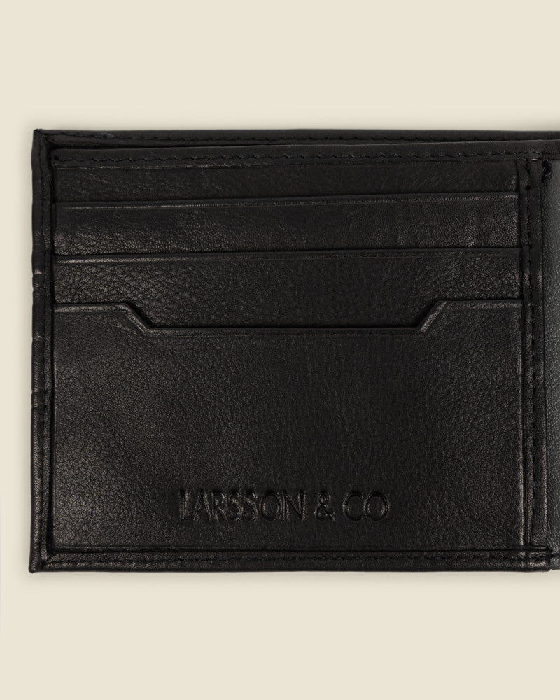 Kemi - Leather Wallet With Embossed Stripe - Image 5