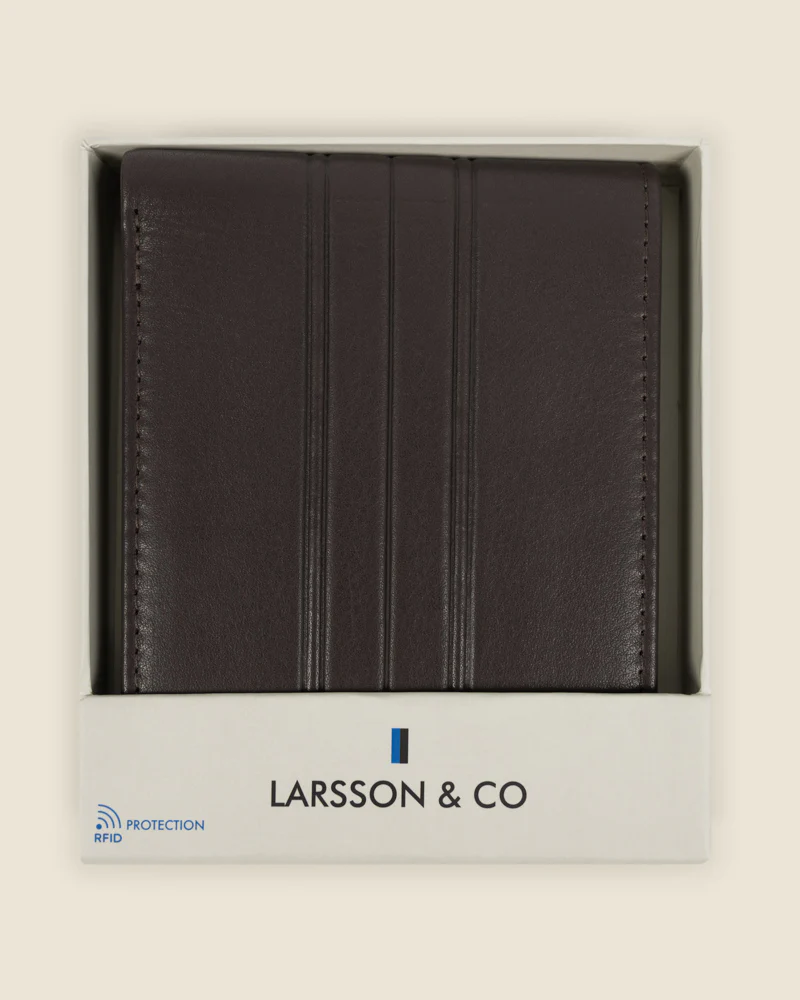 Kemi - Leather Wallet With Embossed Stripe - Image 8
