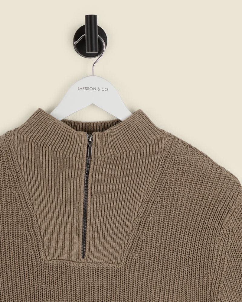 Rib Panel Knitted 1/4 Zip Sweater - Image 22