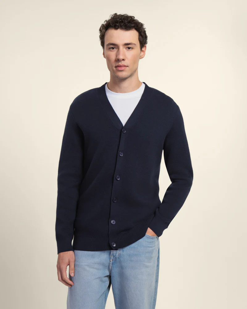 Milano Knit V-Neck Cardigan - Image 3