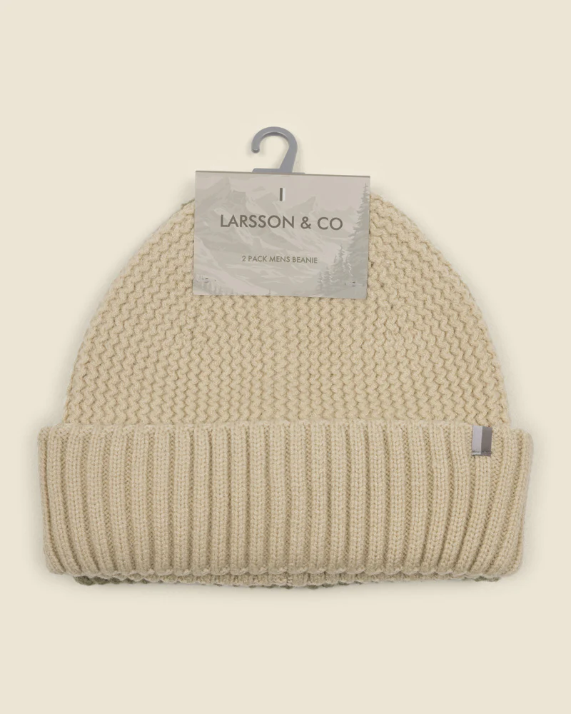 Kuhmo - Zig Zag 2 Pack Knitted Beanie Hat - Image 6