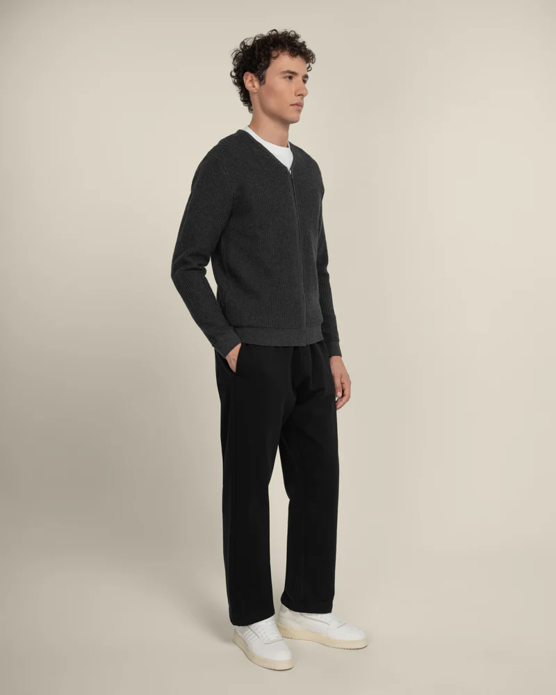 Lihme - Ribbed V-Neck Cardigan - Image 8