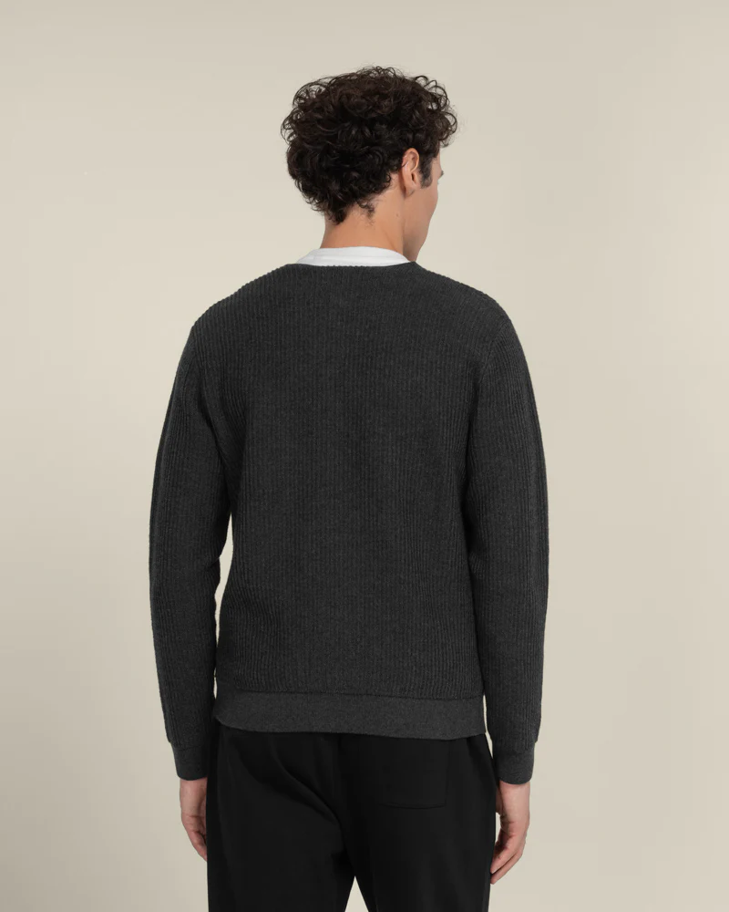 Lihme - Ribbed V-Neck Cardigan - Image 9